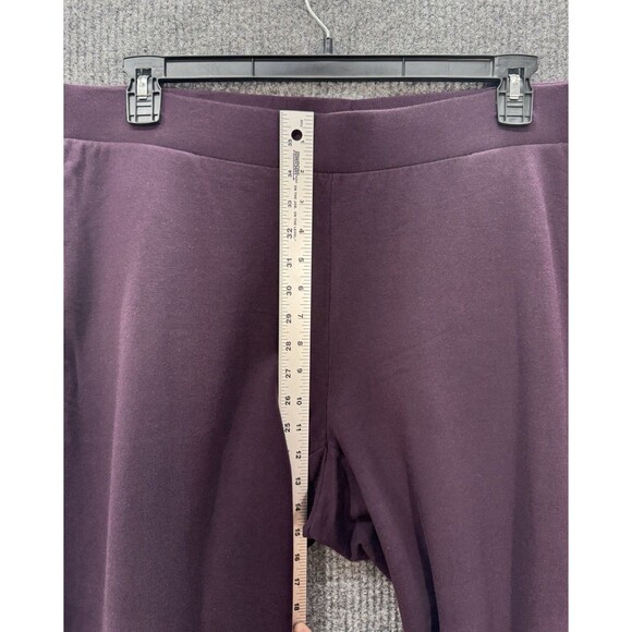 J Jill Pure Jill Affinity French Terry Pants Sz 2X Purple Slim Leg Pull On Pima - Picture 8 of 11